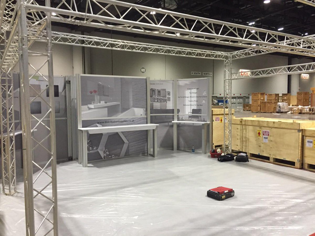 DistributionSL's tweet image. 1st day setting up for #Coverings2015 Don't forget to take a look at our @Coverings webpage ow.ly/Lntat
