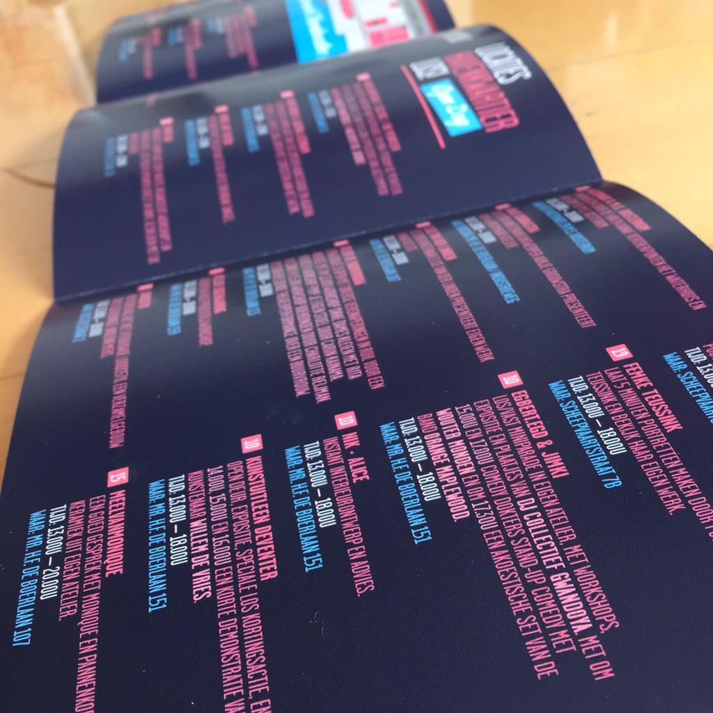 Programmaboekjes met plattegrond voor #hkLOS zijn ook binnen! Ziet er weer super uit thnx <a href="/studiowonder/">Camiel Voorn</a> #Deventer