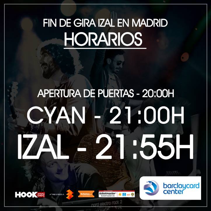 En dos días estaremos abriendo el concierto fin de gira de <a href="/IZALmusic/">IZAL</a> , va a ser brutal no os lo perdáis! Horarios: