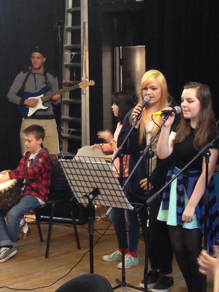 Uptown Funk in our Band Building workshop! Sounding fab, any @shrewsweb supporters recognise the guitarist...?