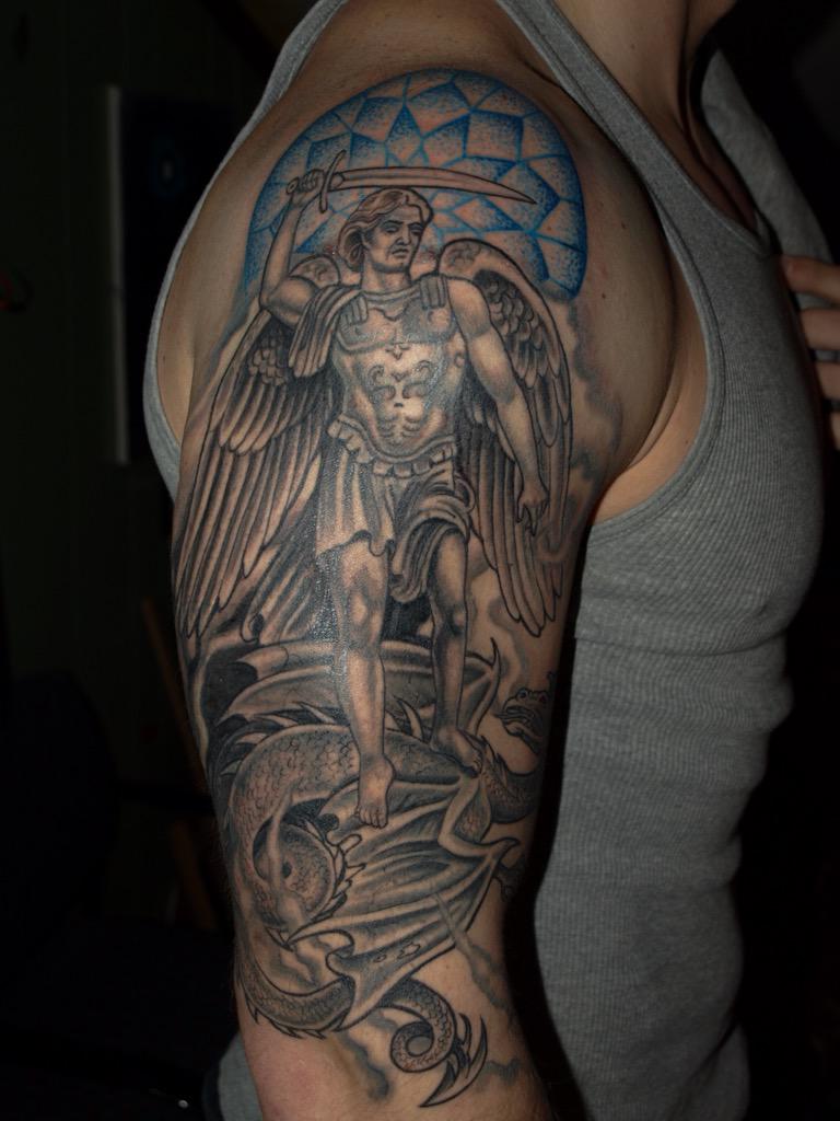 155 Saint Michael Tattoos Everything You Need to Learn with Meanings   Wild Tattoo Art