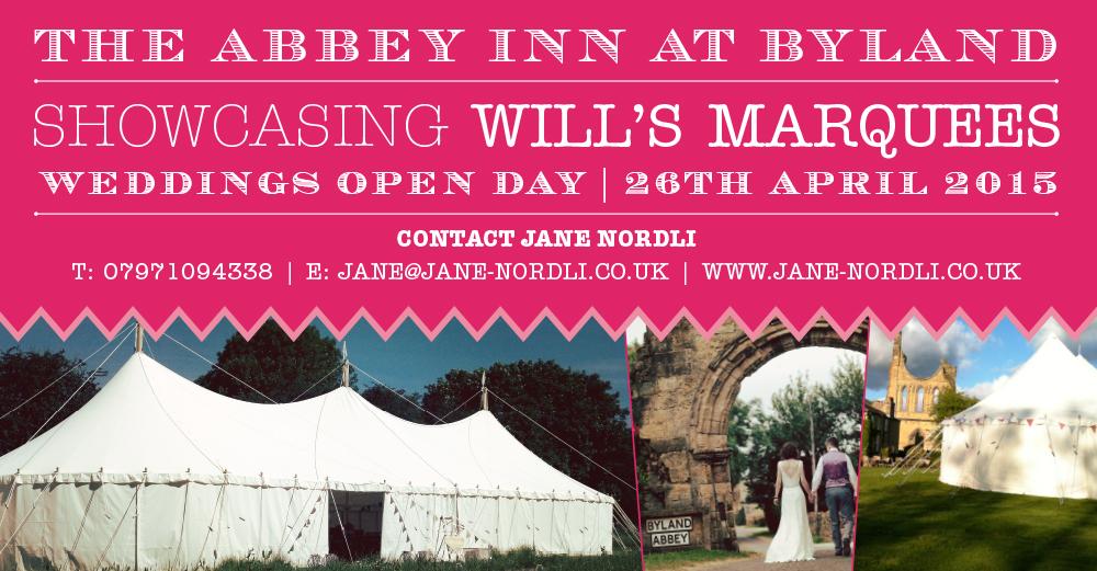 A wedding venue choc full of heart, style and ready for your stamp of personality. Open day Abbey Inn, Byland Abbey