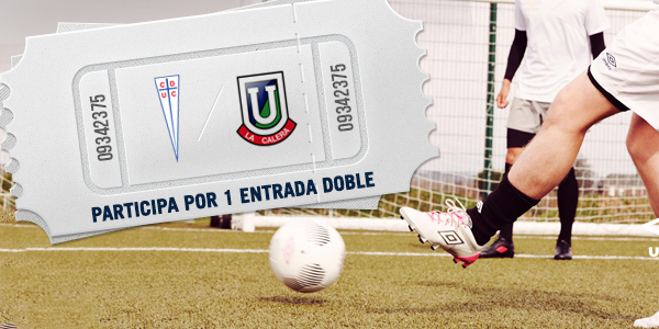 Umbrochile's tweet photo. ¡Participa por 1 de las 3 entradas dobles para ver a la UC Vs La Calera. Da un pase gol haciendo RT a esta imagen! http://t.co/raa3qGREbq