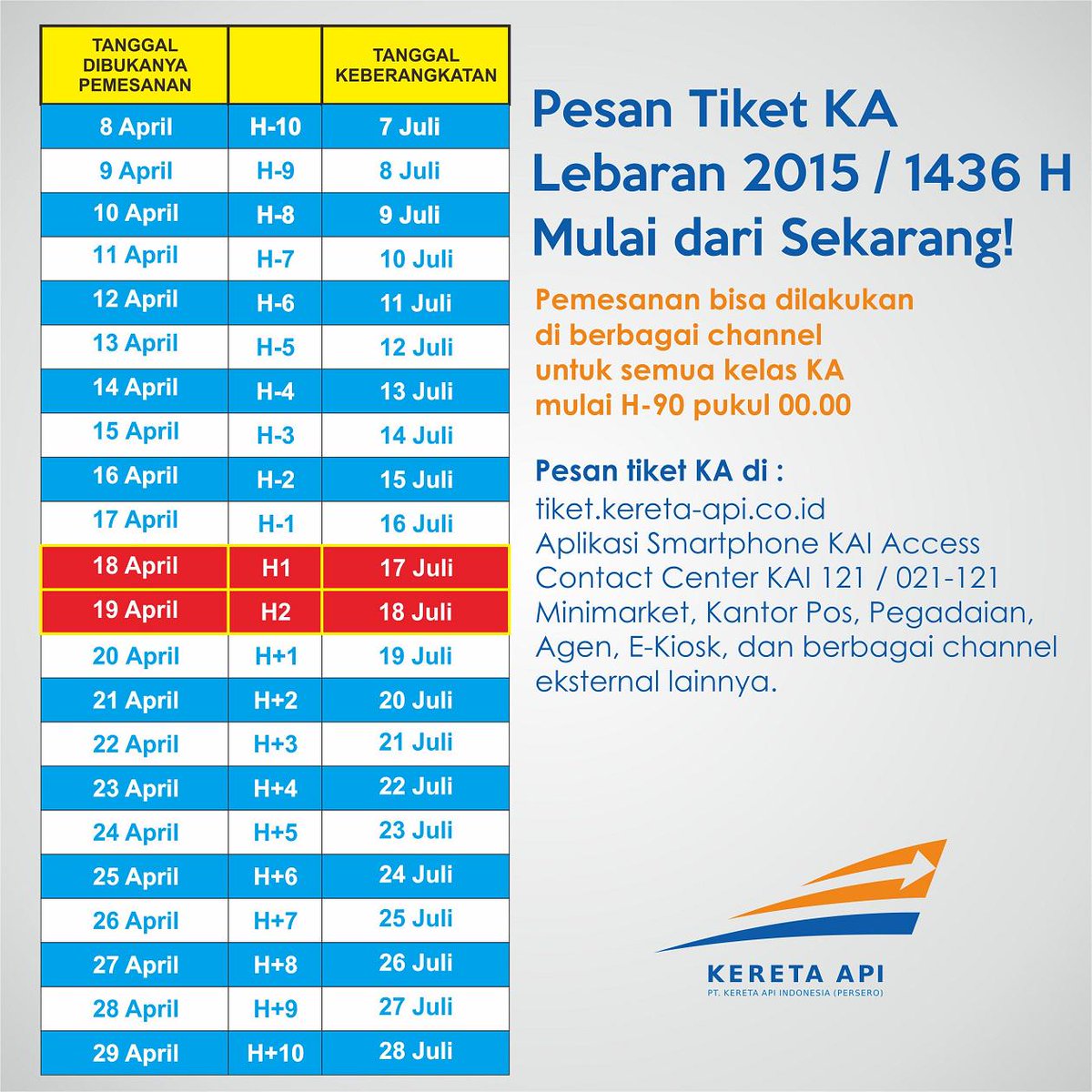 Mudik Dengan Kereta Api? Ini Dia Jadwal Pemesanan Tiket 