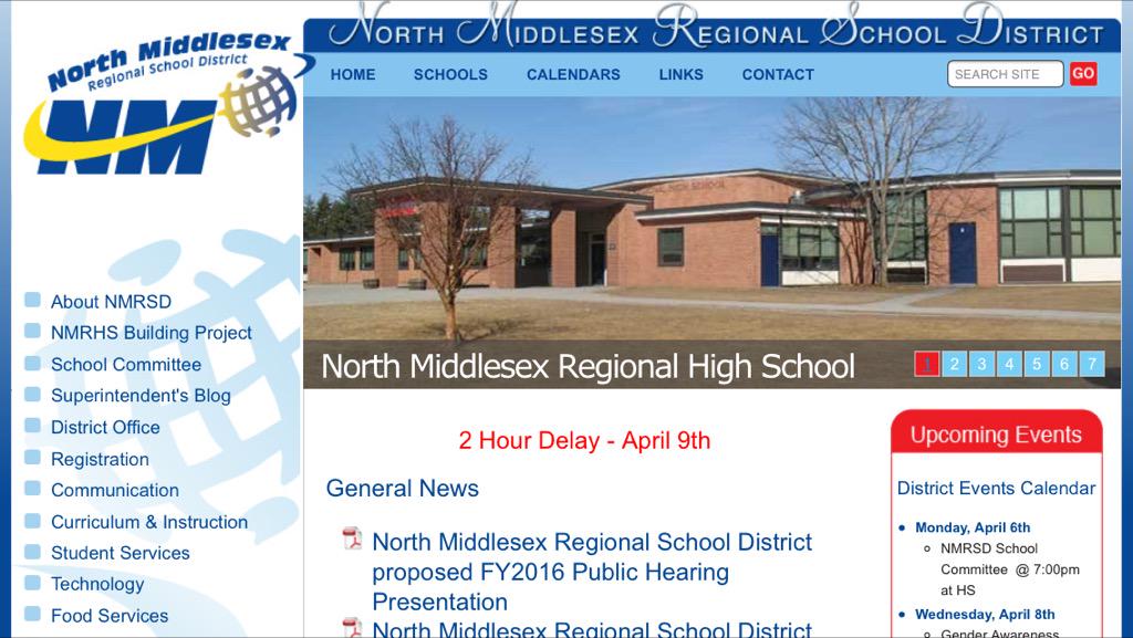 Today is April 9 and believe it or not, due to the weather there is a two hour delay for NMRSD.