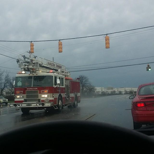 AFireStation's tweet image. Found this cool photo, not mine Took a cool photo of hamilton township rolling hot 
#firstresponders #firstresponde…