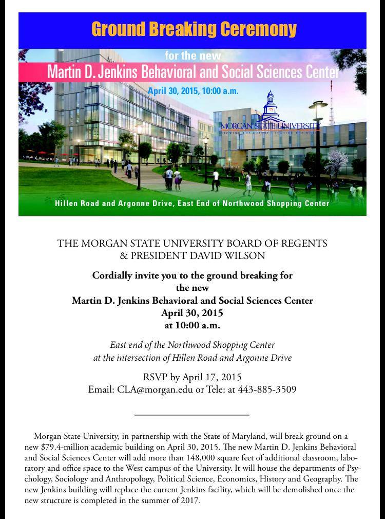 morganpres's tweet photo. Morgan State University is expanding again with another new building. Join us on April 30th at 10 for groundbreaking http://t.co/SY1laeEhH2