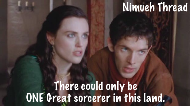 Nimueh_Thread's tweet photo. There could only be one great sorcerer in this land, who would you prefer? 
Merlin or Morgana? http://t.co/WKrQNazPHU