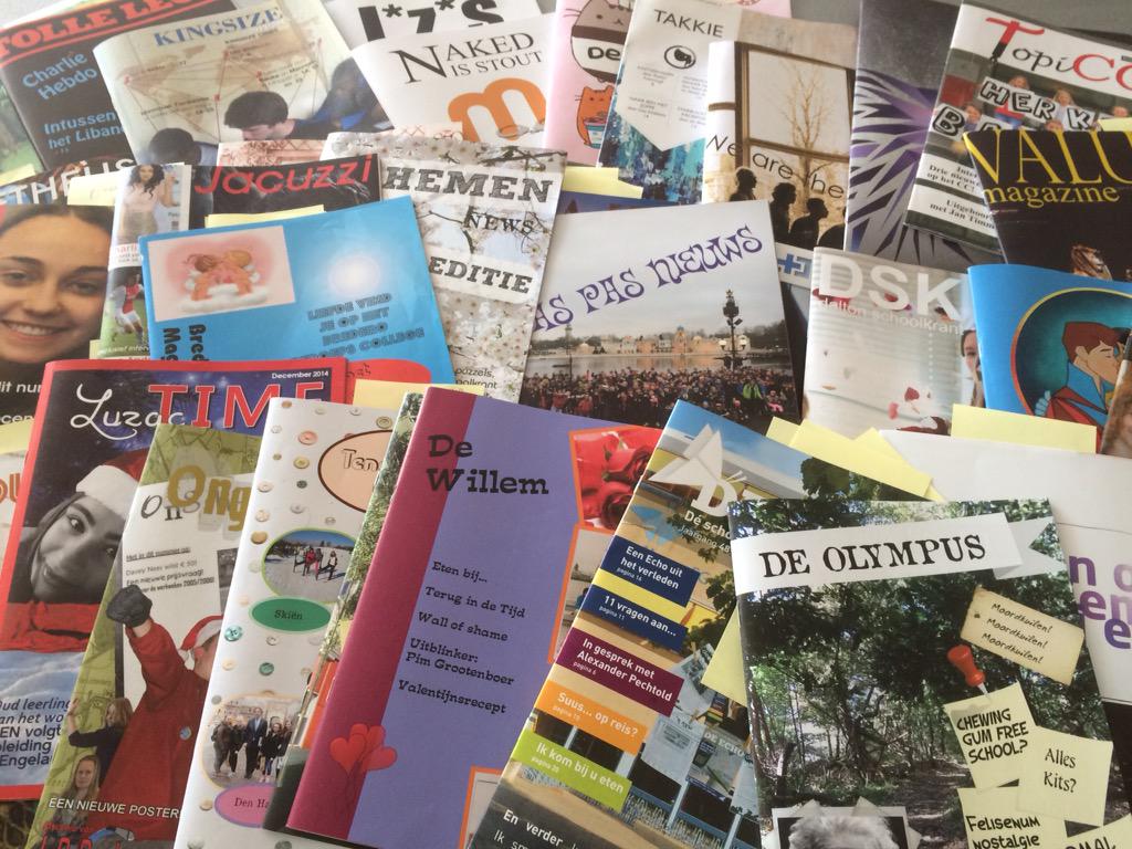 Erg leuk: schoolkranten jureren. Niveau is verrassend hoog! #schoolmediaawards 2015