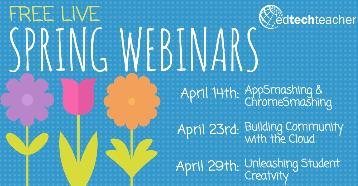 EdTechTeacher21's tweet photo. Can't make our live webinars? Recordings and slides available too: http://t.co/IDGMwrWvyE #eduafterhours #edchat http://t.co/m47PHPxZ1s
