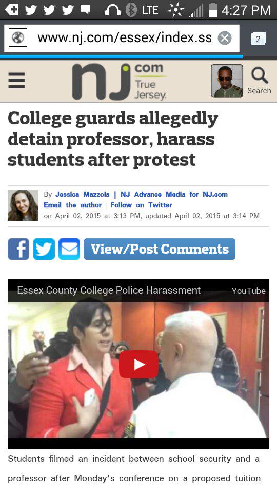 TarrickTucker's tweet photo. R/T 
💣💣💣 Exclusive 🔥🔥🔥 article by the #Starledger about  Essex County College Police!

http://t.co/HeZ9J7RLlK http://t.co/W4cf9SSYPo