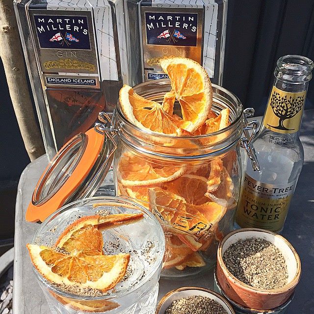 Try our tipple of the week. <a href="/MMGLondonTeam/">Team Martin Miller's</a> , <a href="/FeverTreeMixers/">Fever-Tree Mixers</a> , dehydrated #Orange &amp; black #Pepper. #Cocktails #Gin