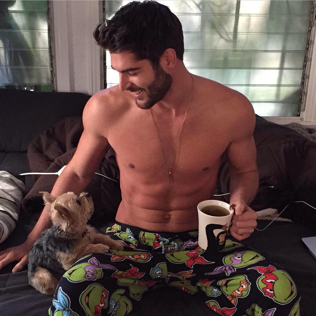 “<a href="/BlckieBcy/">Blake Grey.</a>: Mornings with Pluto are the best. ” He's a cutie.