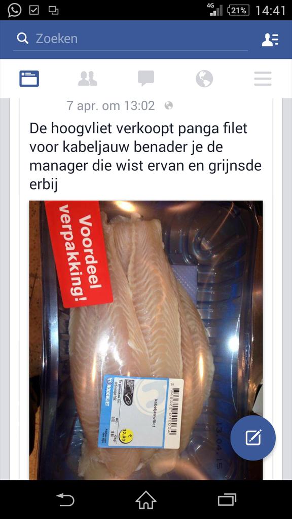 #hoogvliet, panga troep voor kabeljauw verkopen, paarden door koeie vlees mag niet en dit wel???