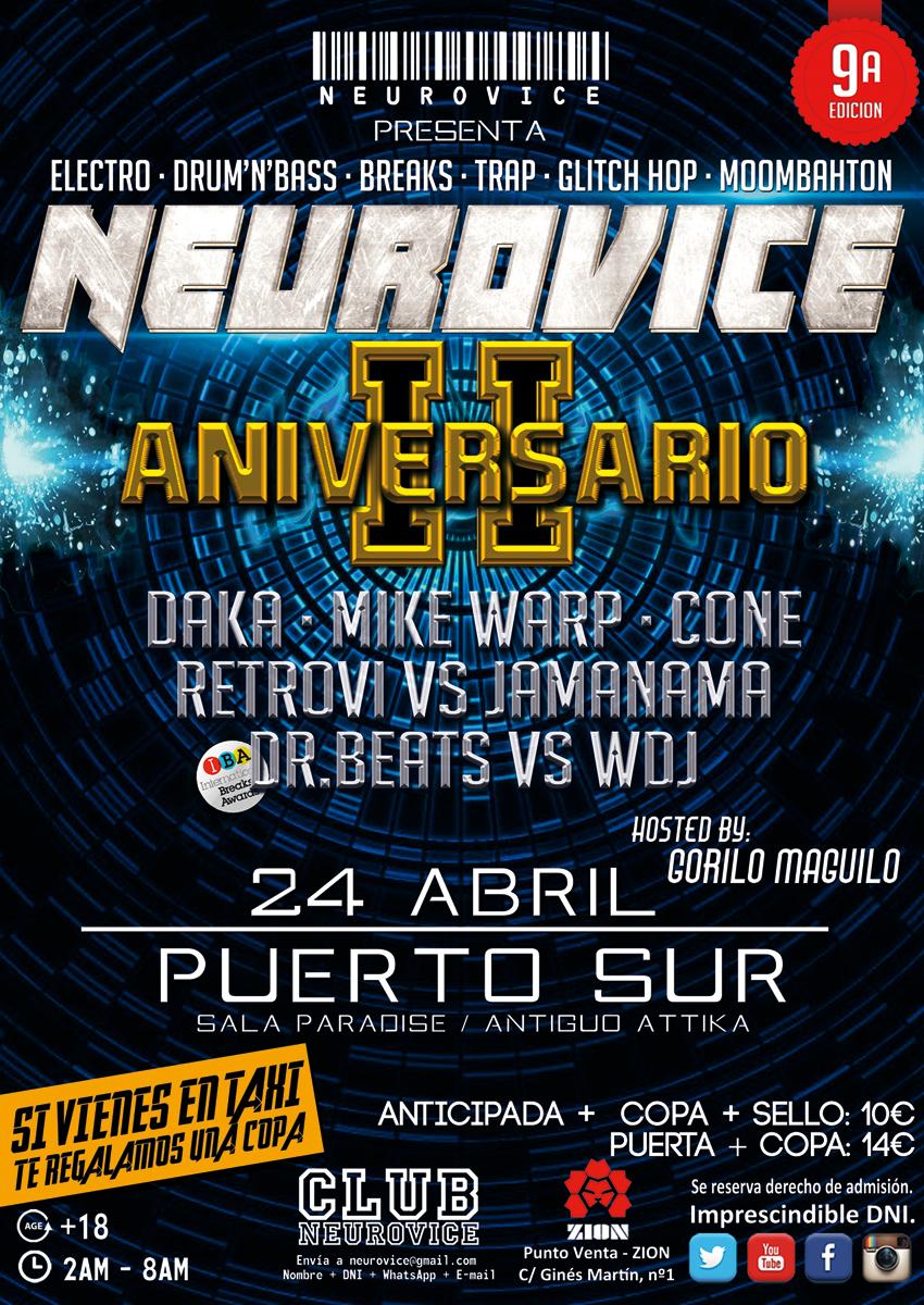 NEUROVICE's tweet photo. Y por fin... el esperado cartel de nuestro 2ºAniversario! Sorteamos 2 pases entre quienes hagan RT a este tweet! #24A http://t.co/350IoJJTYB