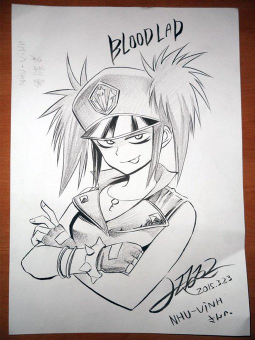 J'ai bien reçu le superbe dessin de @KTPN (Blood Lad) 
ありがとうございます先生! 僕はめちゃめちゃうれしです!
Merci à @Goldengreg et @_FabV ! 