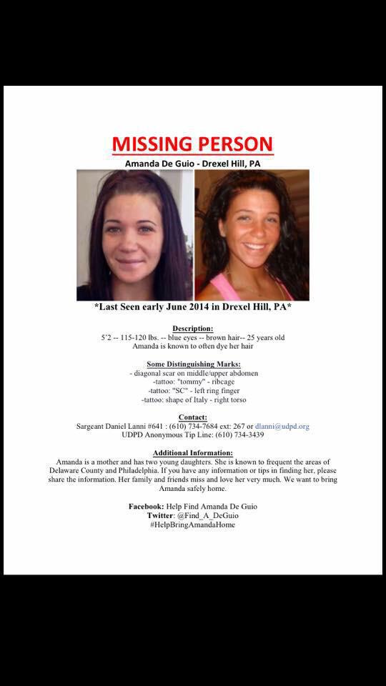 Find_A_DeGuio's tweet photo. @SEPTAPHILLY please share! Amanda has been missing now for 10 months! http://t.co/GFCfwqlNKy