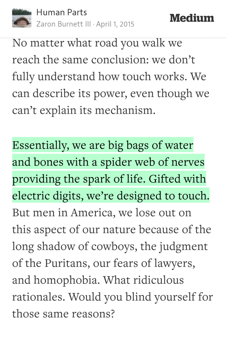 abbymoorekeith's tweet photo. So well said. “Essentially, we are big bags of water and bones with a spider web of nerves…” https://t.co/EATZ8SQ3ey http://t.co/AWY0GhDNfQ