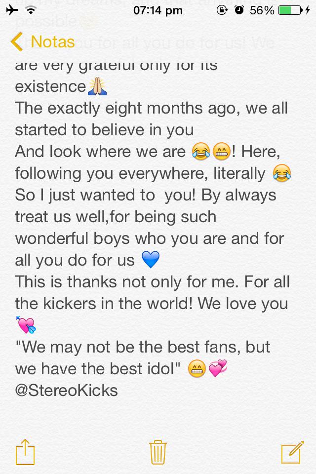 skuktour's tweet photo. thanks for all, boysπ we love you so so so muchβΊοΈπ @StereoKicks #8MonthsOfStereoKicks http://t.co/qrNZlUwGNk