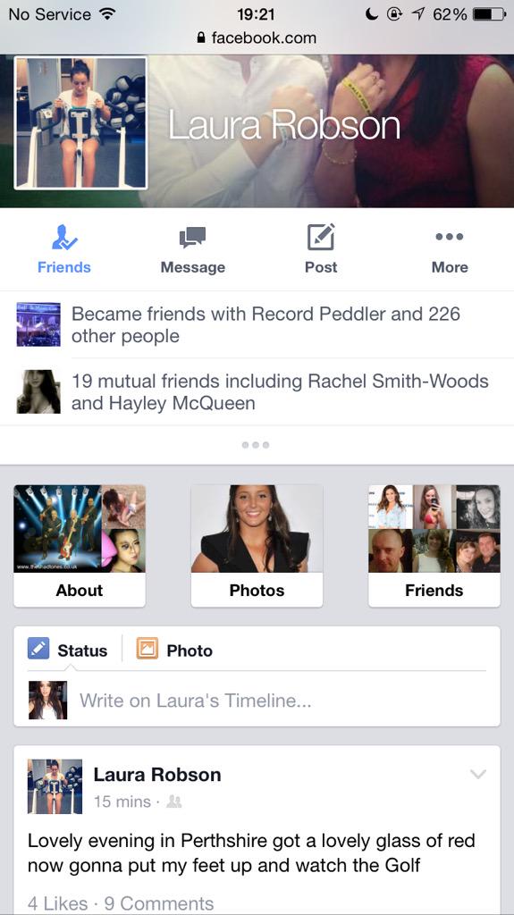 ItsMeChloeW's tweet photo. @laurarobson5 assuming this profile is fake? http://t.co/6OLcK9cFxy