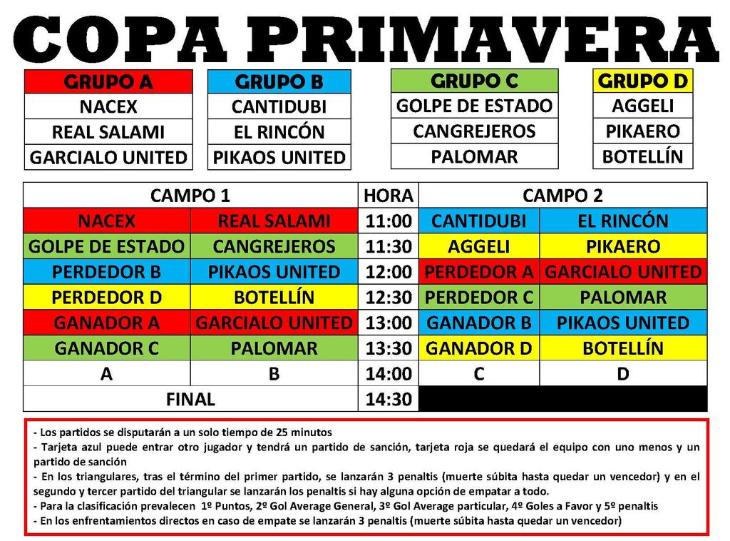 ligachichos's tweet photo. Este domingo tenemos nuestra primera Copa Primavera.
Aquí tenéis los emparejamientos y horarios http://t.co/zCcdoDKVE6