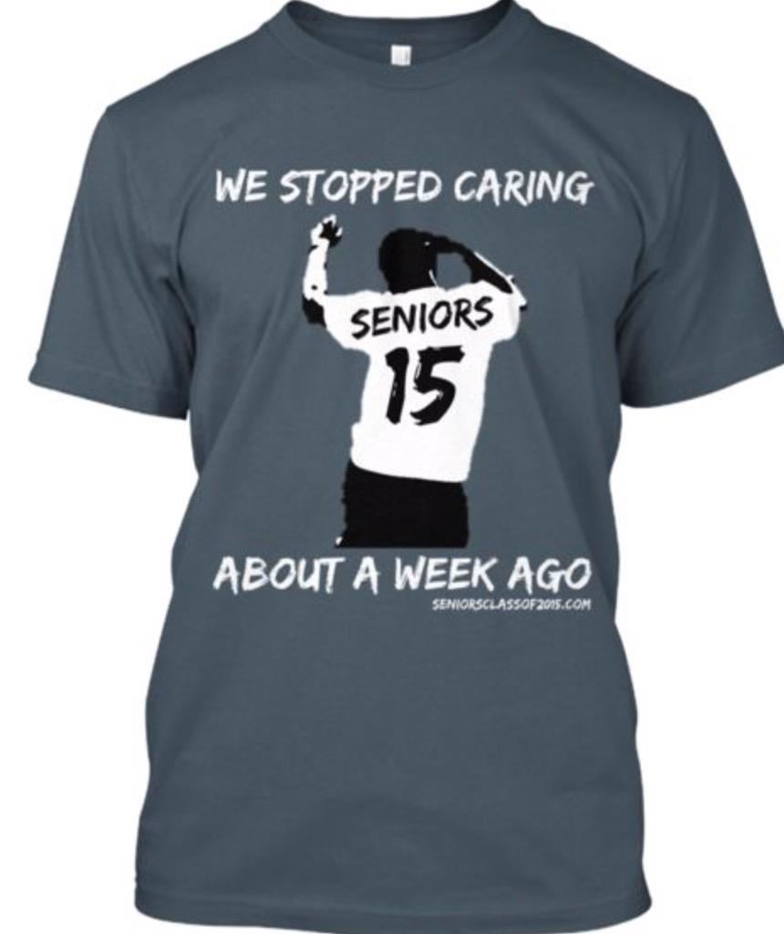 SENIORS: order forms for senior shirts will be available tomorrow, April 10. Money will be due April 14. $10 pre pay