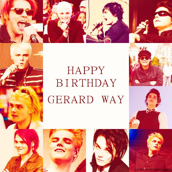 HAPPY BIRTHDAY TO AND AMAZING SINGER GERARD WAY!!!!!!! 