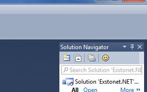 PoweredByJim's tweet image. @VisualStudio users... Anyone know what this smiley face is on my solution Navigator? Yes, this is 2010... :( #workpc