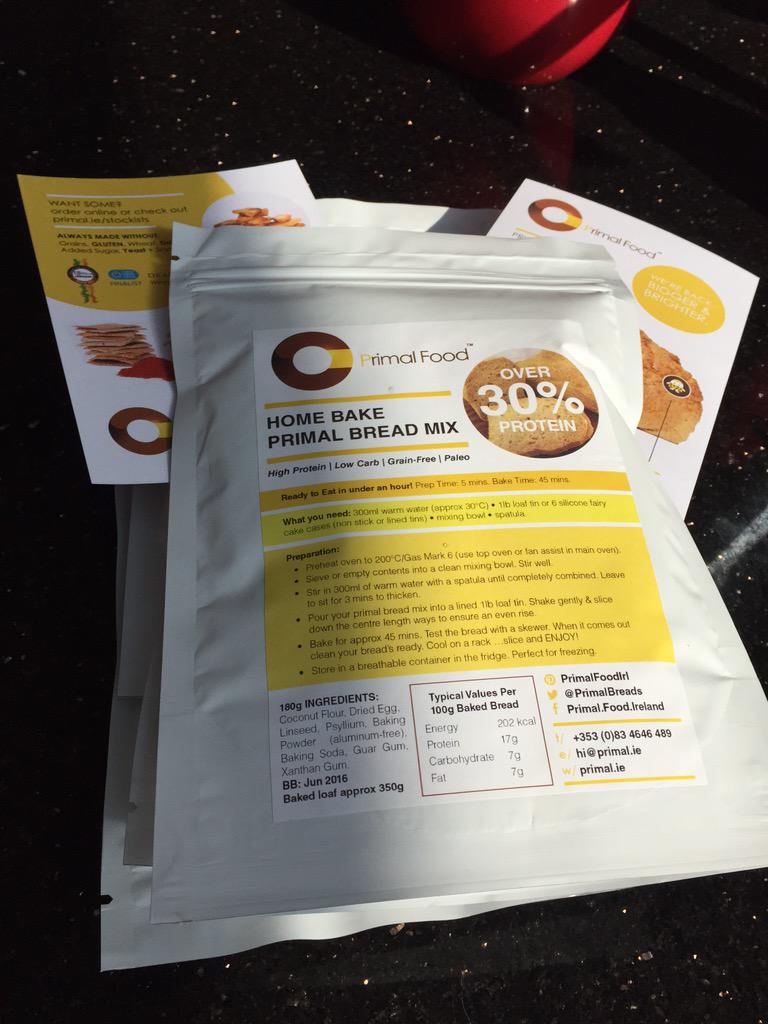 PrimalBreads's tweet photo. "@Coeliacpages:received my delivery.Fast service, thanks.#Grainfree, #glutenfree,#highprotein.http://t.co/Qu0BAeEbPN" Enjoy the home baking!