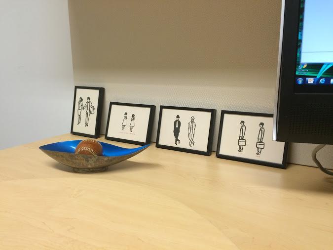 A nice home for Petra Varl works in the new office @GfK_en.  Creativity, every day. #illustration