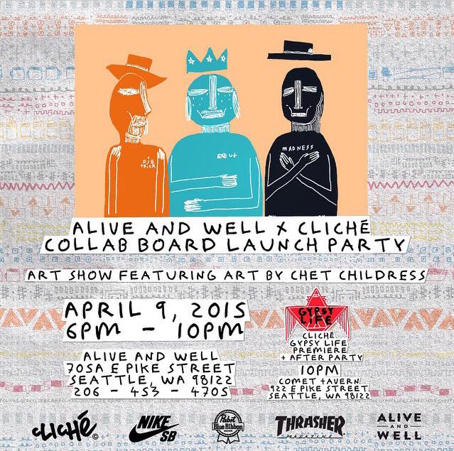Tonight. In Seattle. @chetchildress . @Paul_Hart777 . #gypsylifevideo  @ClicheSkate . Come threw!