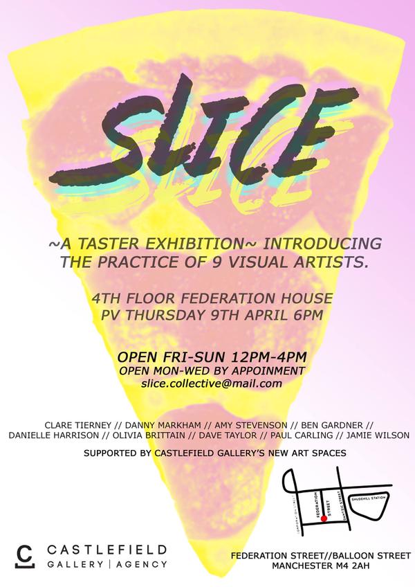 TONIGHT: <a href="/Slice_Exhibit/">SLICE Exhibition</a> launches at Federation House, 4th floor 6-9pm. Free pizza for those who arrive early.