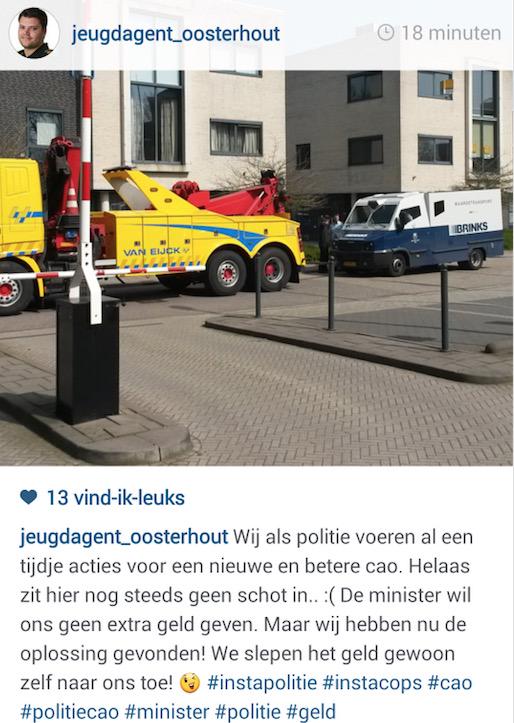 Jeugdagent #Oosterhout heeft oplossing voor uitblijven #CAOPOLITIE! #Instagram #politieacties #geld