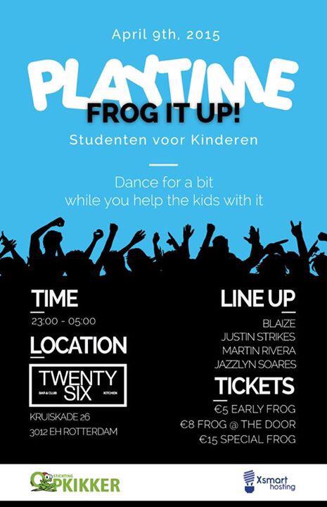 Justinstrikes's tweet photo. Tonight playing in Rotterdam! Collecting money for charity for longterm sick children. #playtime #frogitup #twentysix http://t.co/3NOHVguWgw