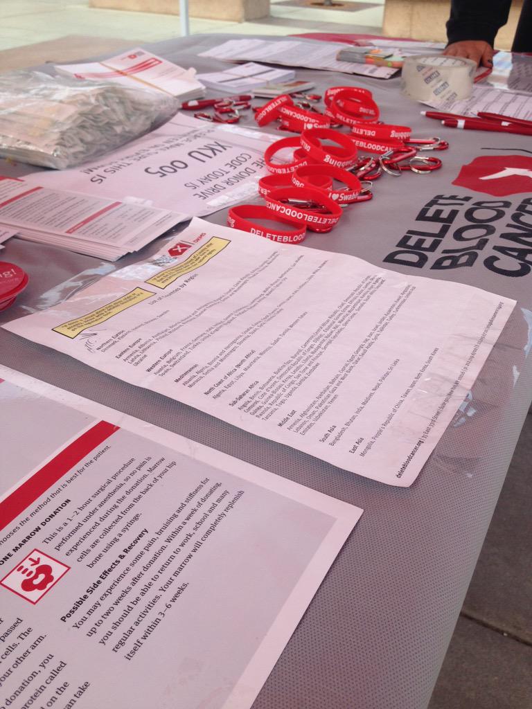 KU_STAC's tweet photo. @KU_IFC it's the last day to register as a bone marrow donor! Visit us @ wescoe &amp; the union! #getswabbed http://t.co/5uLkUw1rkd