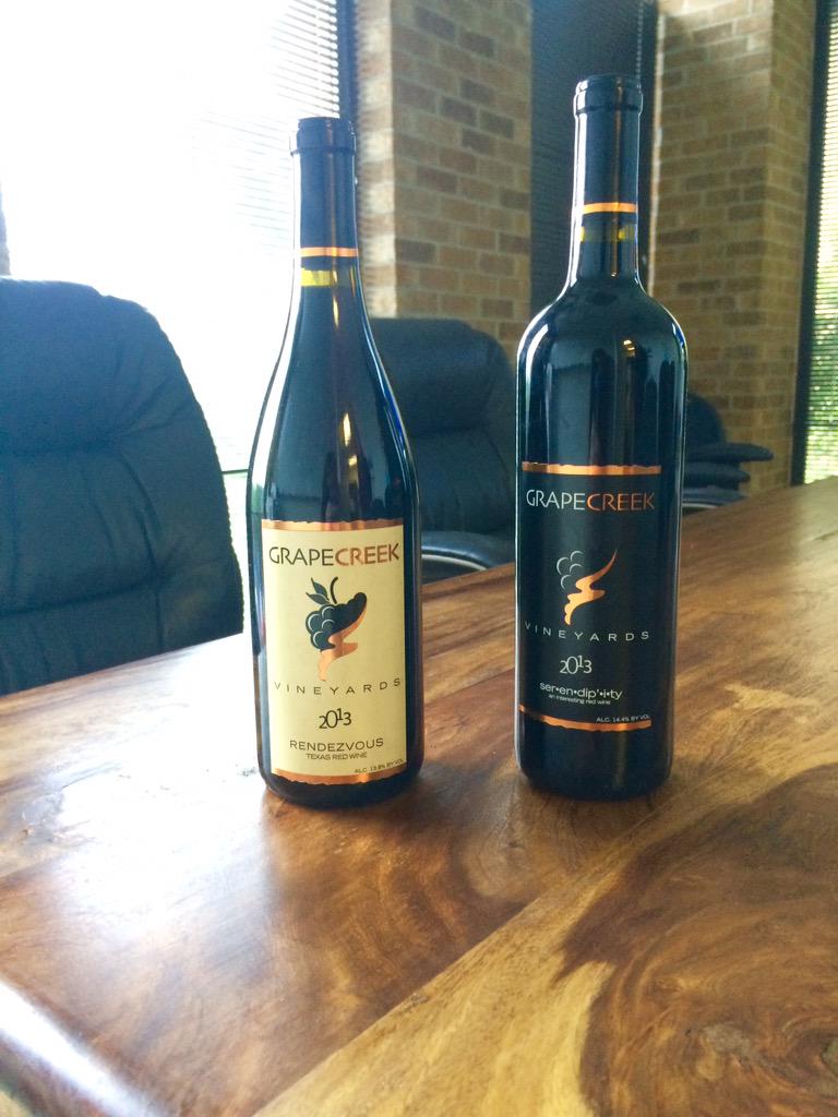 HillCountryApp's tweet photo. Always a good day in the office when our wine club package comes in! @GrapeCreekWine http://t.co/4pJPpkgDVg