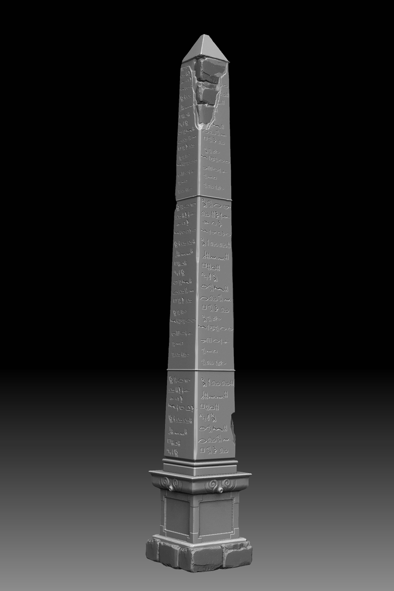 rewirew's tweet photo. Obelisk WIP i've done, built from the new super fast tools in 4r7! New level inc! whoop :D #zbrush #4r7 #gamedev http://t.co/Yz9nqBCxen