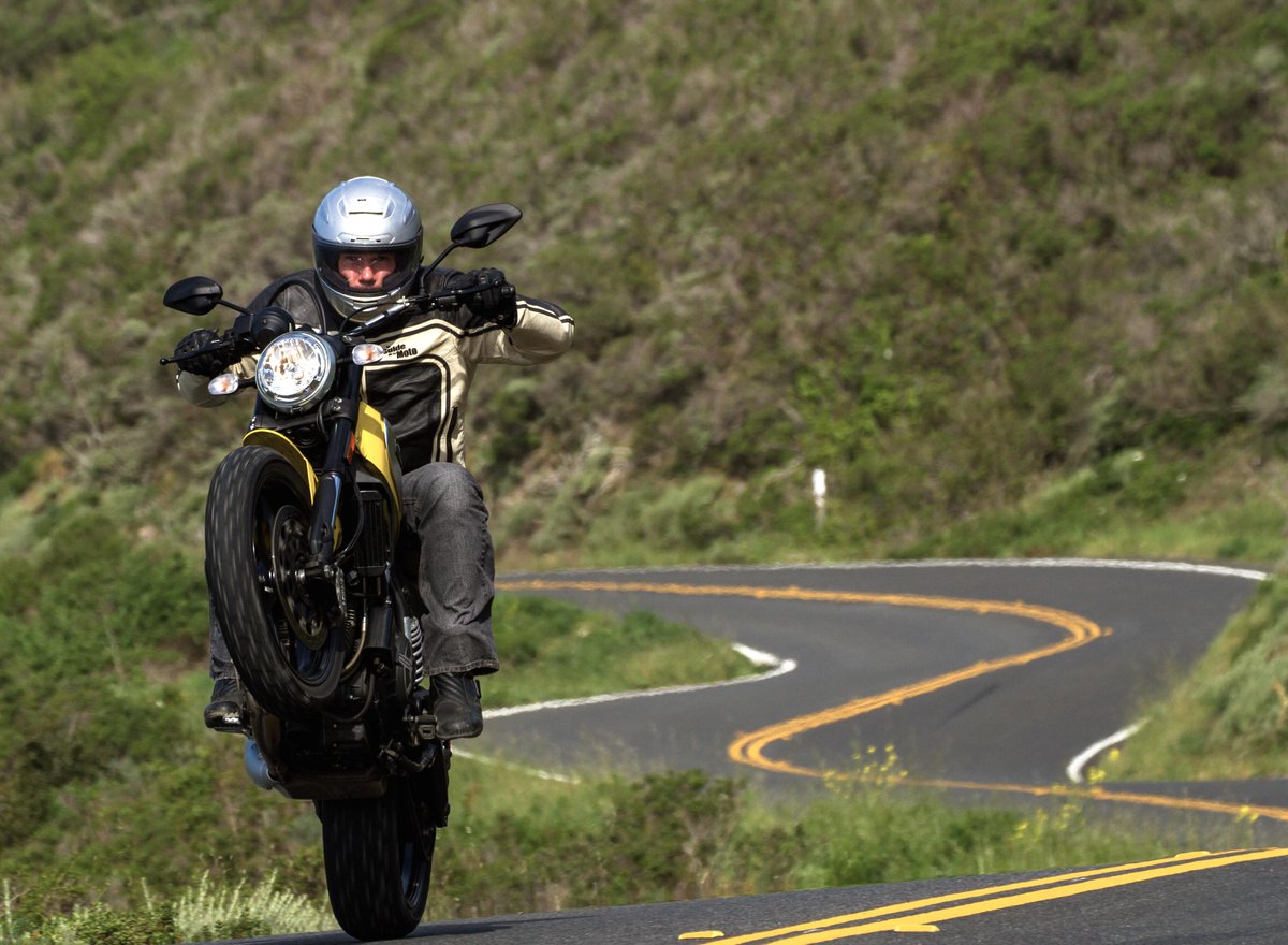ducati scrambler wheelie