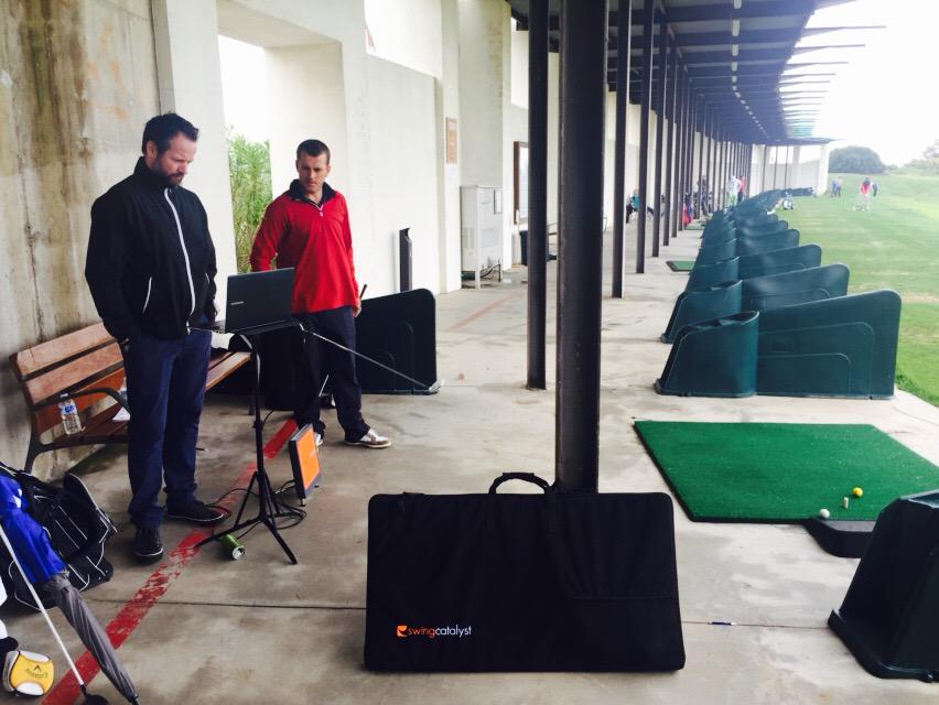 TeamNorwayGolf's tweet photo. Hela Team Norway blev också målt av samarbetspartner @SwingCatalyst under dagen! #gettingbettereveryday http://t.co/ol273zbEb2
