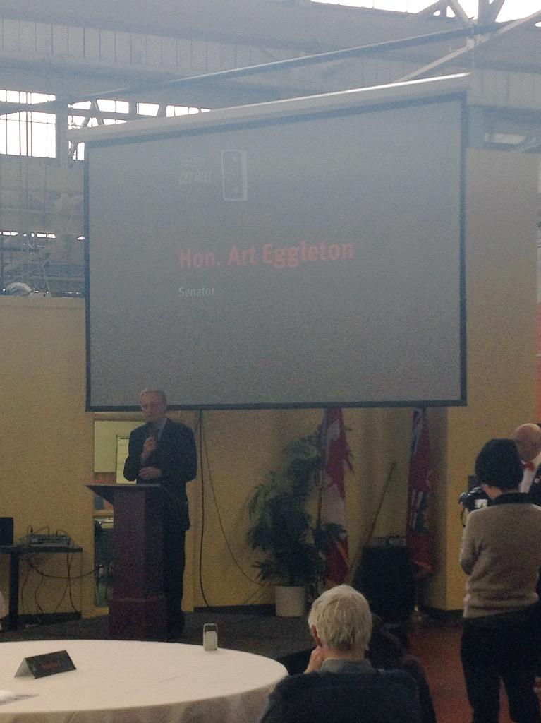 LEF_TO's tweet photo. Hon. Art Eggleton at the launch of @projectgetreel #projectgetreel http://t.co/yO36J5DK8V