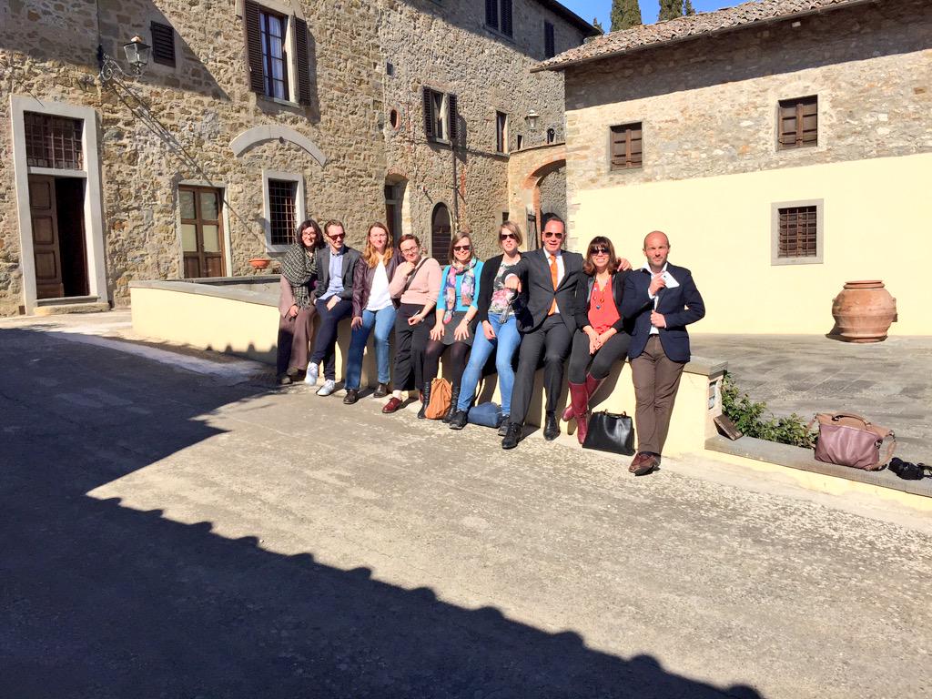 Dream team at Tuscan winery Castello d'Albola, sun, wine and great locations, they make an excellent vin santo.