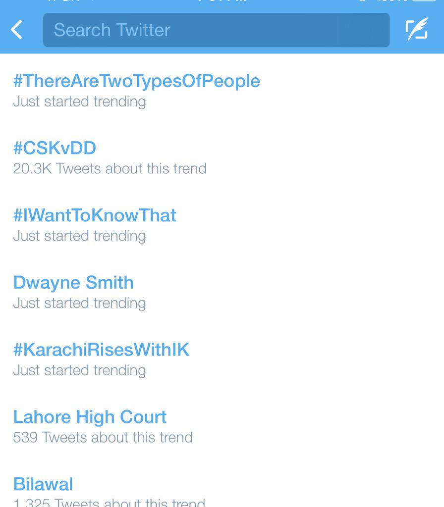 PakTrendSetters's tweet photo. #ThereAreTwoTypesOfPeople is now trending on top in Pakistan.
Hashtag: @IBeLifeless
#PakTrendSetters ✌ http://t.co/uIJHFoa6xo