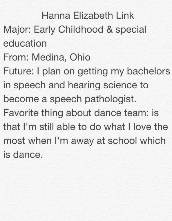 Hurstdanceteam's tweet photo. Check out our Dancer of the Week, Sophomore Hanna Link! 🍀 http://t.co/5MIQLgnX1U