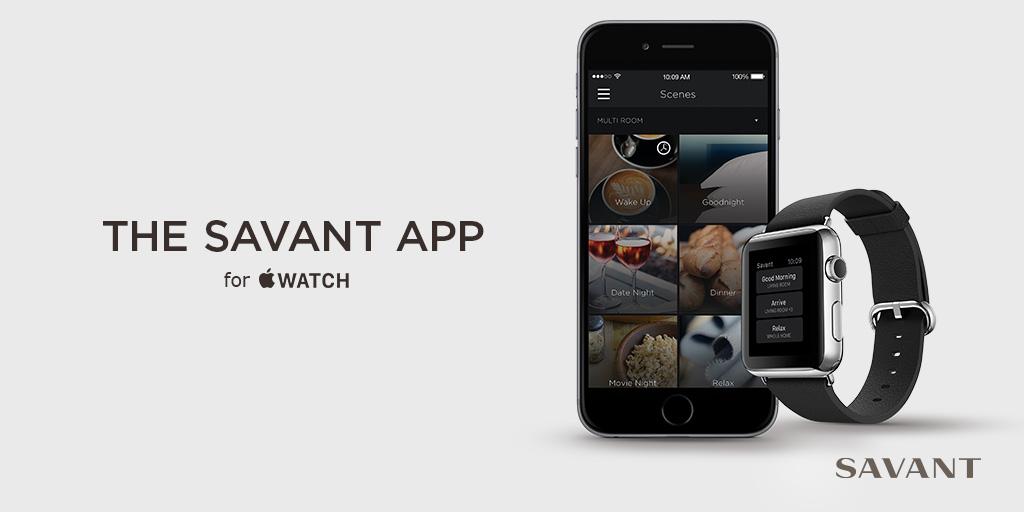 SavantHome's tweet photo. #Savant goes #wearable—activating scenes has never been more convenient. #SavantApp on #AppleWatch coming soon. http://t.co/hGVBxKetEx