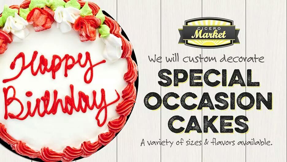 CiceroMarket's tweet photo. Whatever your reason to celebrate, we have everyone covered with custom #cakes and #partytrays at #ciceromarket http://t.co/tHJidHHBmj