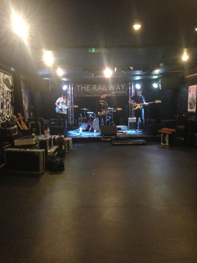 @AsElephantsAre &amp; <a href="/weareyouthclub/">Youth Club</a> sounding BIG in soundcheck. Come down to <a href="/railwaylive/">The Railway Inn</a> tonight from 7pm #winchester