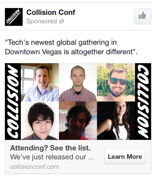 SmartAll_Inc's tweet photo. SmartAll CEO Wei Chiang Hsu is listed on official advertisement of Collision - Global Top 1 Startup Conference http://t.co/i4A9craHVW