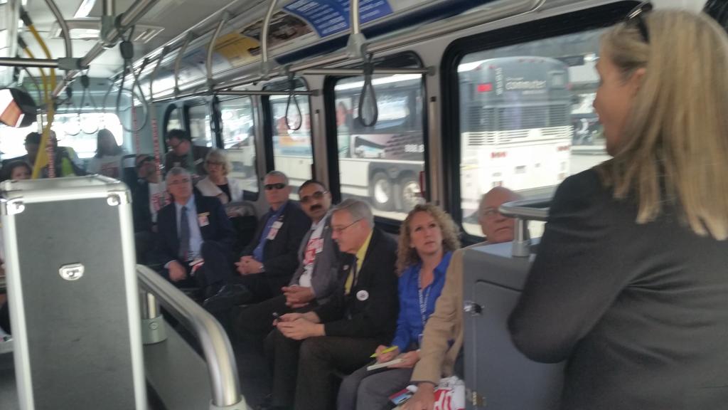 San Joaquin County leaders take an #RTD bus tour of infrastructure projects for #SU4T #itscooltoridethebus