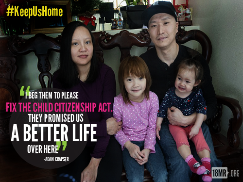 18millionrising's tweet photo. We're calling on Congress to take action and help adoptees get citizenship! http://t.co/et7UMdCCg8 #KeepUsHome http://t.co/DQXN4YYdwZ