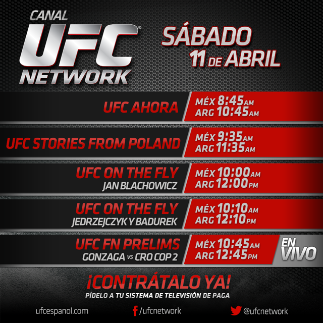 AdrenalinaSN's tweet photo. ¡Hoy no se pierdan #UFCOnTheFly #JanBlachowicz en punto de las 10am!
Solicita UFC a tu sistema de TV de paga. http://t.co/7PduYFcRA2